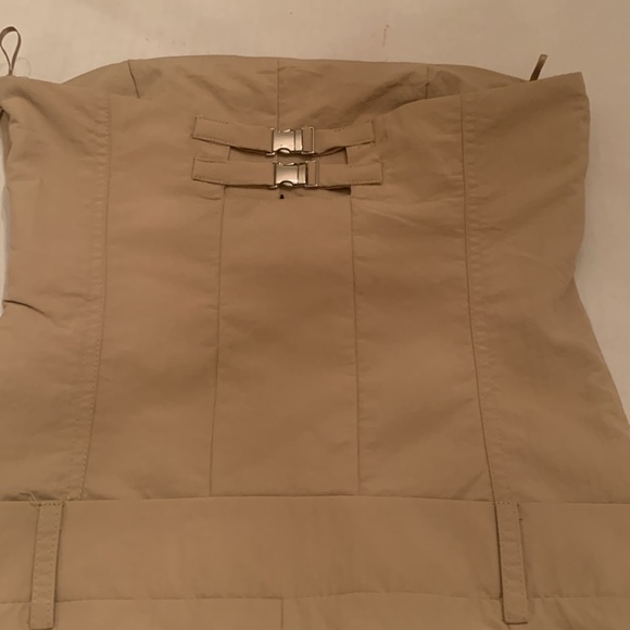 NWOT ZARA WOMEN BEIGE STRAPLESS WIDE LEG JUMPSUIT  Size XS - Picture 8 of 9